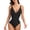 Black, variant on Womens One Piece Swimsuit Slimming Sport Tummy Control Bathing Suit Color Block Shapewear Swim Suits