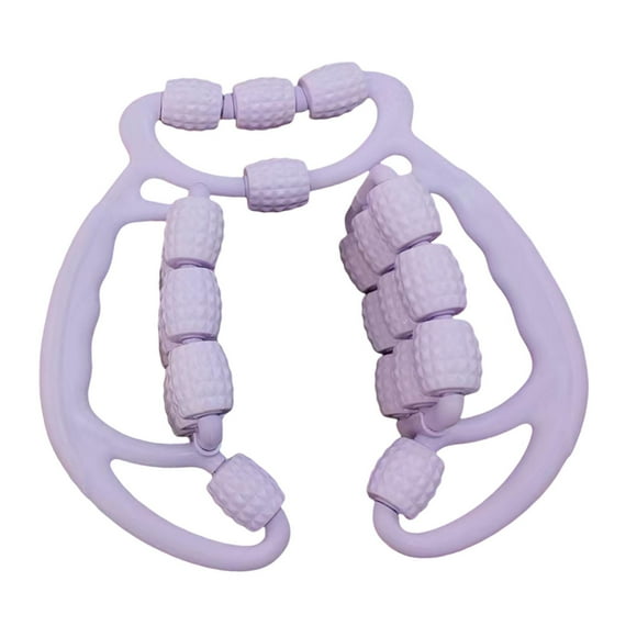 Masajeador de 24 ruedas con puntos de presión, relajante muscular portátil, resistente para piernas, ideal para ejercicios en interiores y deportes. violeta
