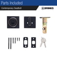 thumbnail image 3 of Brinks Contemporary Single Cylinder Deadbolt, Tuscan Bronze, 3 of 7
