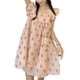 thumbnail image 3 of Vestido de mujer de una pieza con estampado bonito, ajuste informal, falda cómoda, mangas cortas para viajes de verano, 3 of 8