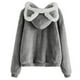 thumbnail image 3 of Pntutb Señoras Moda Casual Otoño Invierno Color sólido Con capucha Orejas de gato Suelto Casual Felpa Suéter top Pntutb Pntutb-1279, 3 of 5
