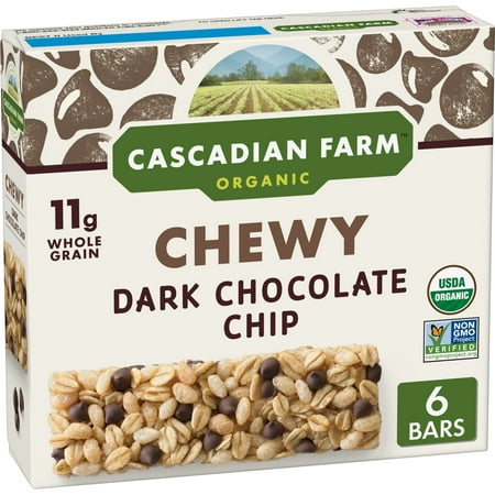 Cascadian Farm Organic Granola Bars Chocolate Chip 6