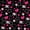 Black Hot Pink, variant on Castle Fairy Kawaii Goth Skull Full Size Bedding Sets 7 Pieces,Bow Skeleton Glitter Heart Graphic Full Size Bed in a Bag,Pink Black,Pink Reversible