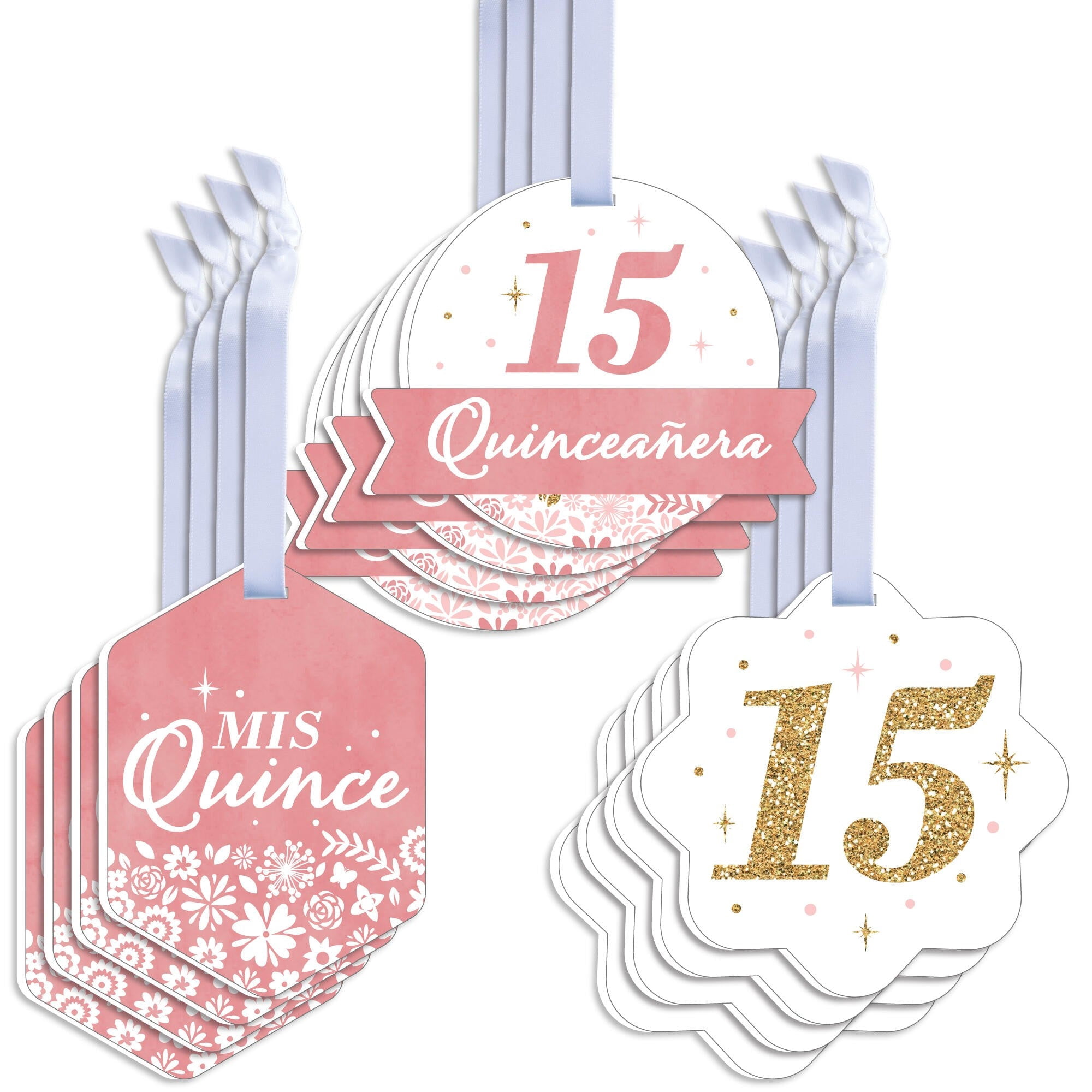 Big Dot Of Happiness Mis Quince Anos - Assorted Hanging Quinceanera Sweet  15 Birthday Party Favor Tags - Gift Tag Toppers - Set Of 12 - Walmart.com