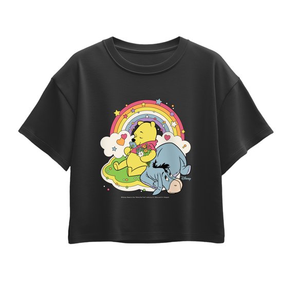 Winnie the Pooh - Pooh and Eeyore Rainbow - Youth Girls Boxy T-Shirt