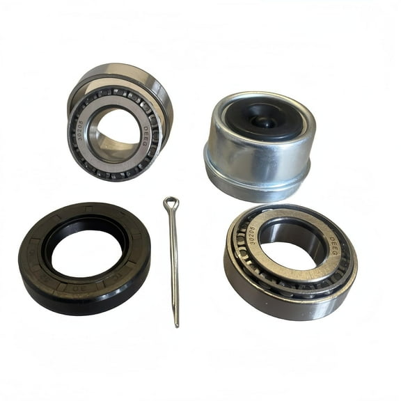 1 Set 30205 Bearings Fits 25mm Axles Trailer Wheel Hub Kit,TC30x52x10mm Seal, OD 52mm Dust Cover and Cotter Pin.…