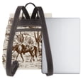 thumbnail image 3 of Balery Western Desert Cowboys2 Mochila de Cuero para Mujeres, Gran Capacidad, Bolsa de Viaje Multifuncional, Mochila de Cuero y Bolsa de Hombro para Mujeres, 3 of 4