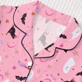 thumbnail image 6 of Likimi Child Kids Girls Halloween Pajamas Set Short Sleeve Hallowmas Ghost Print Lapel Button Down Pjs Tops With Shorts For Party Fashion Sleepwear, 6 of 9