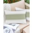 thumbnail image 6 of Solid Sage Green Throw Pillow Cover, Stripes Modern Minimalism Art Rectangle Decorative Pillow Case Protector Soft Cushion Cover Lumbar Pillowcase for Couch Sofa Bedroom Car Chair Decor 20x36 Inch, 6 of 8