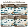 thumbnail image 7 of ODIKA 8'x10' Washable Area Rug Durable, Non-Slip Nautical Turtle Ocean Starfish Border Entry Themed Teal Beachy for Living Room, Under Sectional, Family, 7 of 7