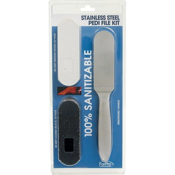 ForPro Stainless Steel Pedi File Kit