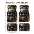 thumbnail image 2 of Cauagu Gold Pattern Black Skull Pattern Car Floor Mat Set of 4,Car Carpet Mats Car Mats with Anti-Slip Backing & Driver Heel Pad Universal Fit for Cars/Trucks/SUV/Vans, 2 of 6