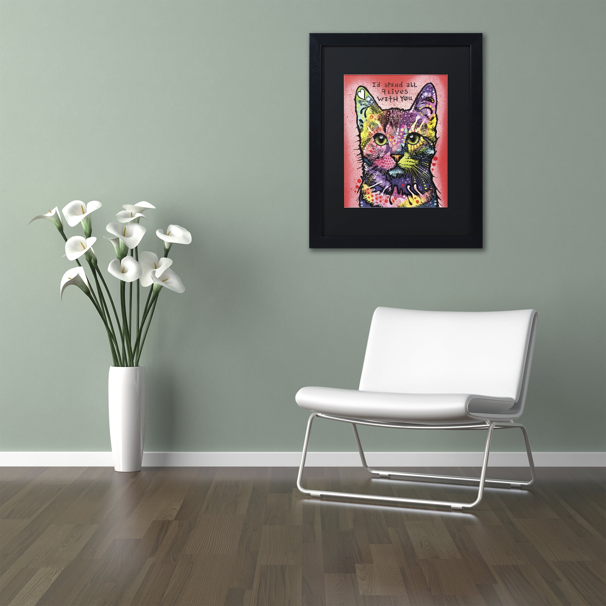 Trademark Fine Art '9 Lives' Black Framed Art by Dean Russo