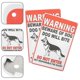 thumbnail image 2 of 2Pcs Beware of Dog Sign Metal Beware Dog Sign Warning Sign Garden Yard Dog Warning Sign, 2 of 2