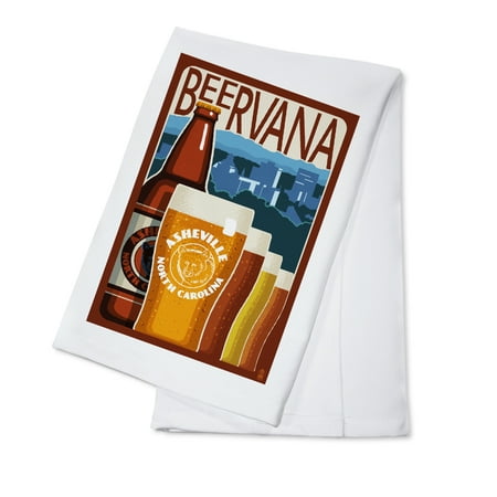 

Asheville North Carolina Beervana (100% Cotton Tea Towel Decorative Hand Towel Kitchen and Home)