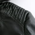 thumbnail image 6 of Leesechin Women's Removable Hooded Faux Leather Jackets, 6 of 9