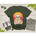 thumbnail image 6 of Cute Sloth Mascot Eating Japanese Ramen Noodle Retro Sunset T-Shirt Sloth Lover Gift T Shirt for Men Women Kids Boys Girls Graphic Tshirt, 6 of 8