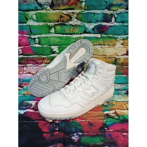 New Balance 650R White/White Gray Cream Leather Shoes Sneakers Men's Size 9.5 D