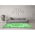 thumbnail image 3 of Ahgly Company Indoor Round Medallion Emerald Green Traditional Area Rugs, 8' Round, 3 of 4