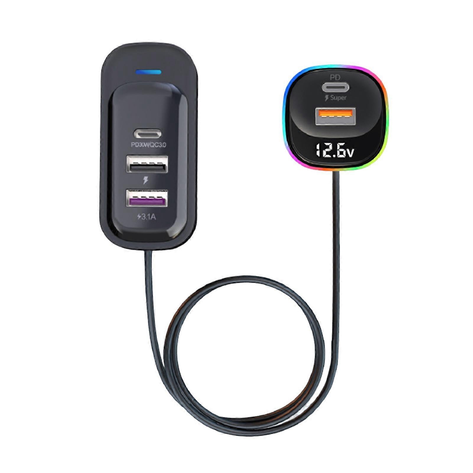compatible Multi-port Car Charger Overheating Protection Fast Charging Small Size Universal PD USB Car Charger Adapter Accessories_Perfect Gift