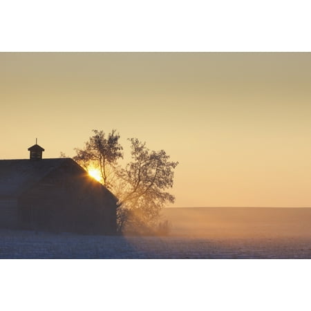 Sunlight Shining Behind A House In A Rural Area Parkland County Alberta Canada Canvas Art - Steve Nagy  Design Pics (19 x (Best House Designs In Small Area)