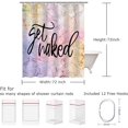 thumbnail image 4 of Funny Shower Curtain, Pink Shower Curtain, Get Naked Shower Curtain, Marble Shower Curtain Set with 12 Hooks, Colorful Bathroom Curtain Decor,72"x72", 4 of 6