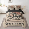 thumbnail image 2 of Homewish Teens Western Farmhouse Horse Twin Bedding Sets 7-Piece,Exotic Style Bedding Comforter Set Microfiber,Retro Vintage Breathable Sheet Sets,Breathable Home Decor,Reversible, 2 of 8