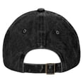 thumbnail image 3 of AJGRHE Women Cancer Awareness Month Printed Washed Baseball Cap Outdoor Sports Hat Adjustable Ribbon Embroidered Denim Black One Size, 3 of 6