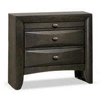 Furniture of America Collins Transitional 3-Drawer Adult Nightstand, Gray