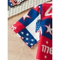 thumbnail image 5 of Bagilaanoe 4th of July Clothes for Little Boys Short Sleeve Star Stripe Shirt Tops + Shorts 4T 5T 6T 7T Kids Independence Day Clothes 2pcs Short Pants Set, 5 of 9
