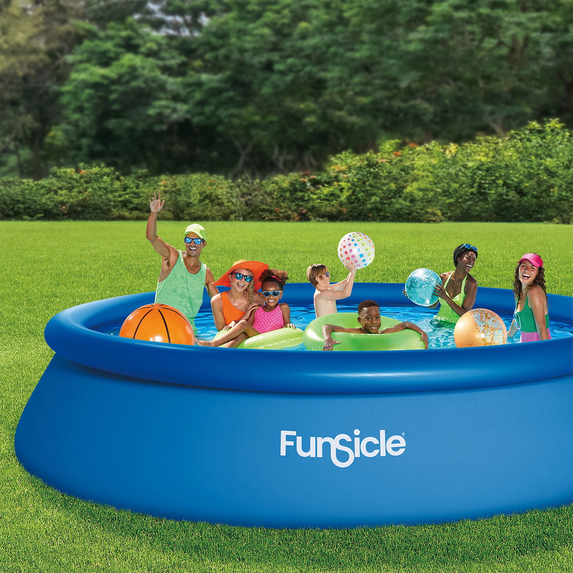 Funsicle 36” SureStep Pool Ladder with 15' x 36" QuickSet Inflatable Pool