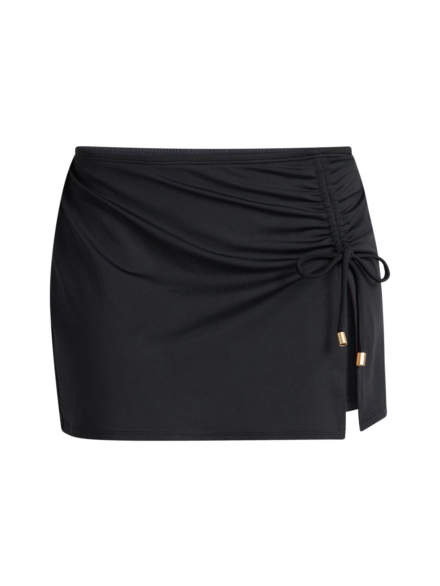 Time and Tru Womens and Plus Tunnel Front Swim Skirt, Sizes XS - 2X