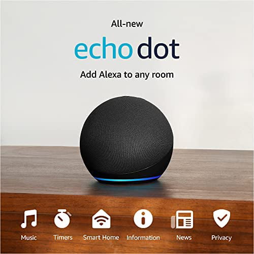 væg enkemand farligt Introducing The All-New Echo Dot (5th Gen, 2022 release) | Smart speaker  with Alexa | Charcoal - Walmart.com