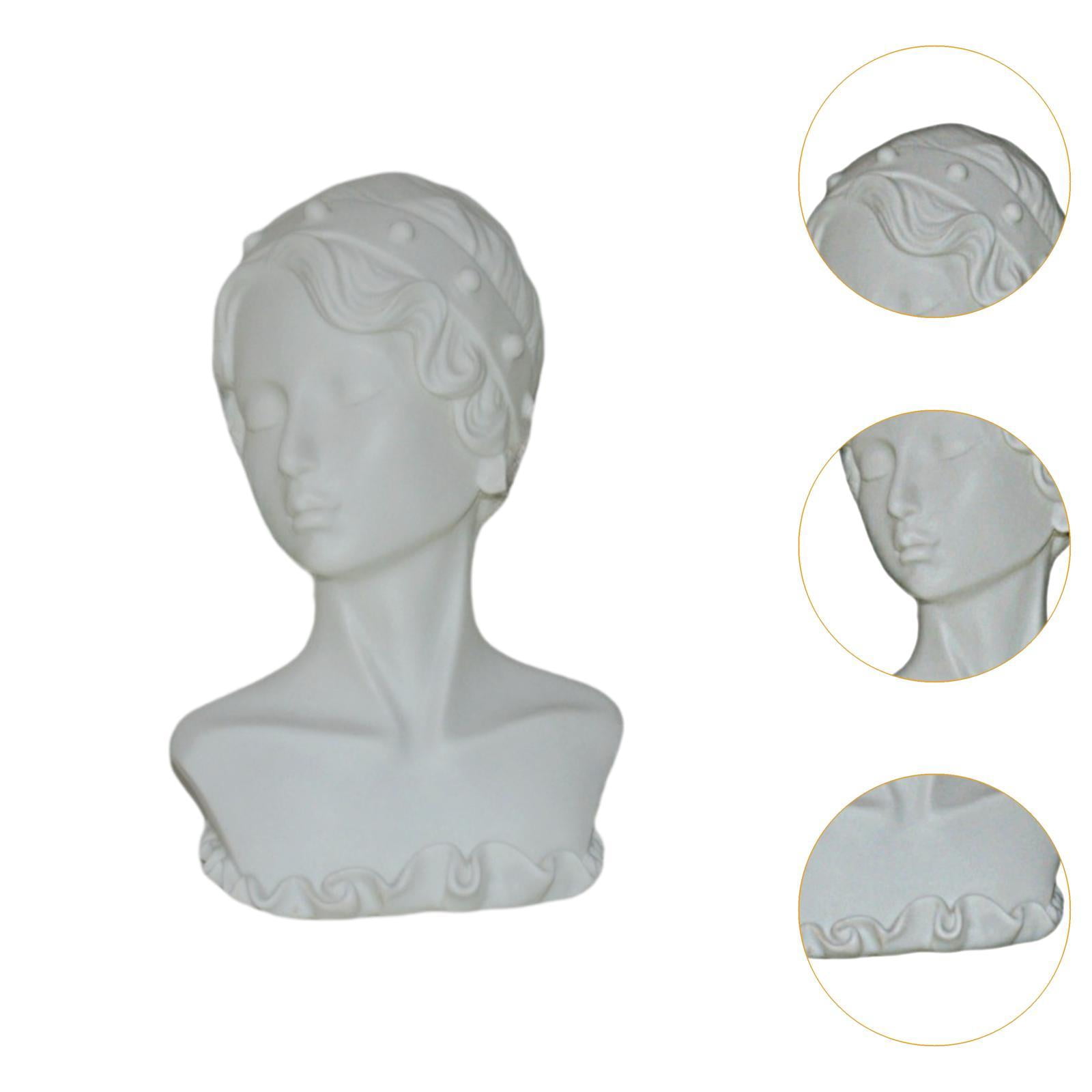 QccHieUs Jewelry Display Mannequin Earrings Rack Multifunctional Storage Organizer Female White