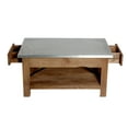 thumbnail image 5 of Alaterre Furniture Millwork 36" Wood and Zinc Metal Coffee Table with Shelf, 5 of 8
