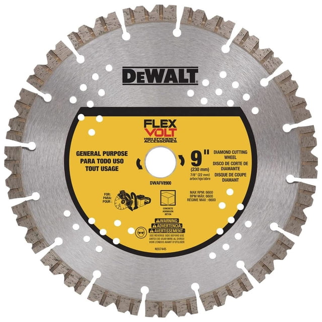 Disco de corte diamantado DEWALT DWAFV8900 FLEXVOLT de 9 pulgadas