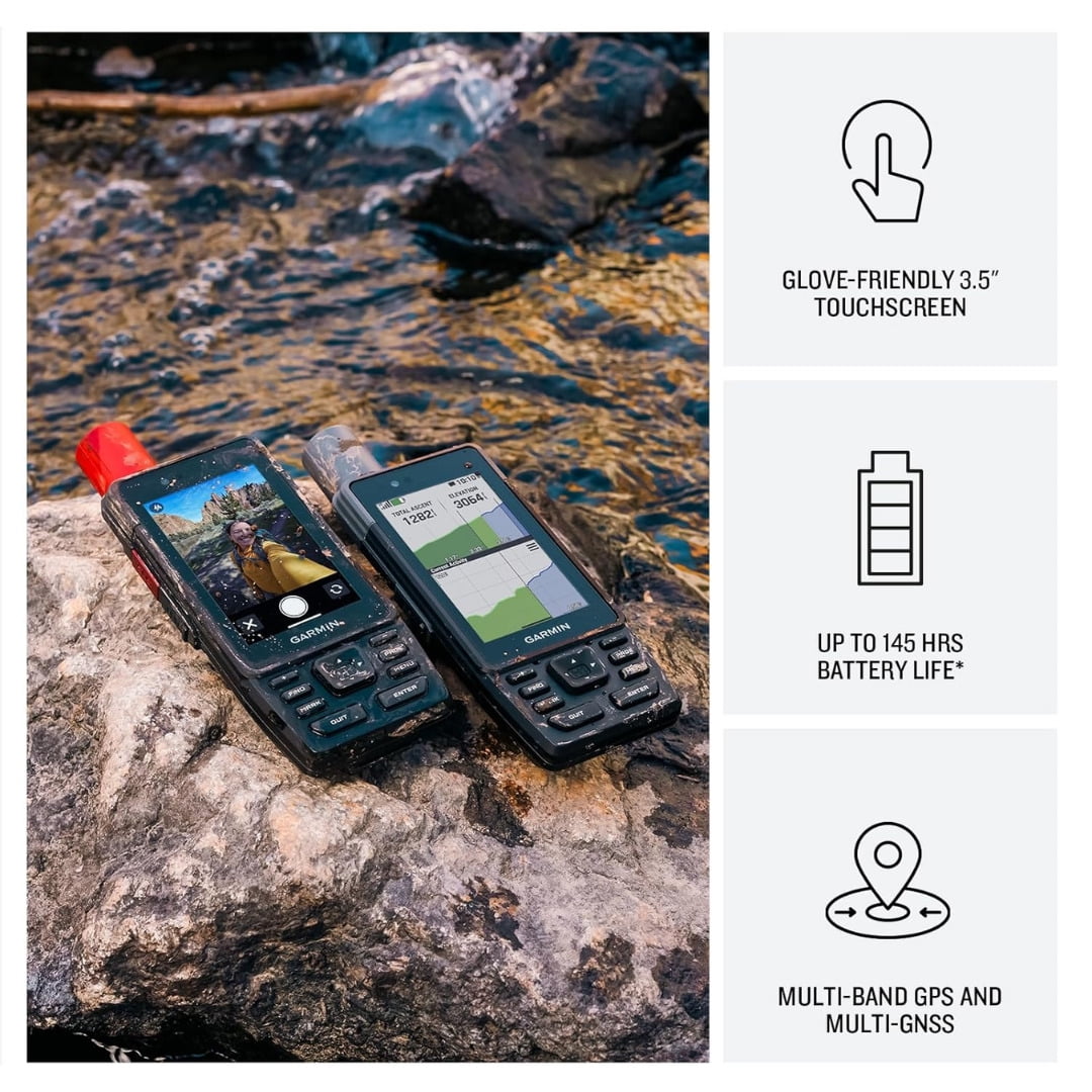 Garmin GPSMAP H1i Plus Premium Handheld GPS Navigator with inReach Technology Bundle with 128GB MicroSD Card (2 Items)