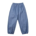 thumbnail image 3 of HUANBAI Boys' Summer Trousers Striped Baggy Trousers Thin Casual Trousers Boys Outdoor Trousers Children's Jogging Bottoms Sports Trousers 4-5 Years, 3 of 8