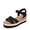 BLACK, variant on Wedge Sandals for Women Espadrille Platform Sandals Open Toe Ankle Strap Low Wedges Heel Comfortable Sandals for Summer