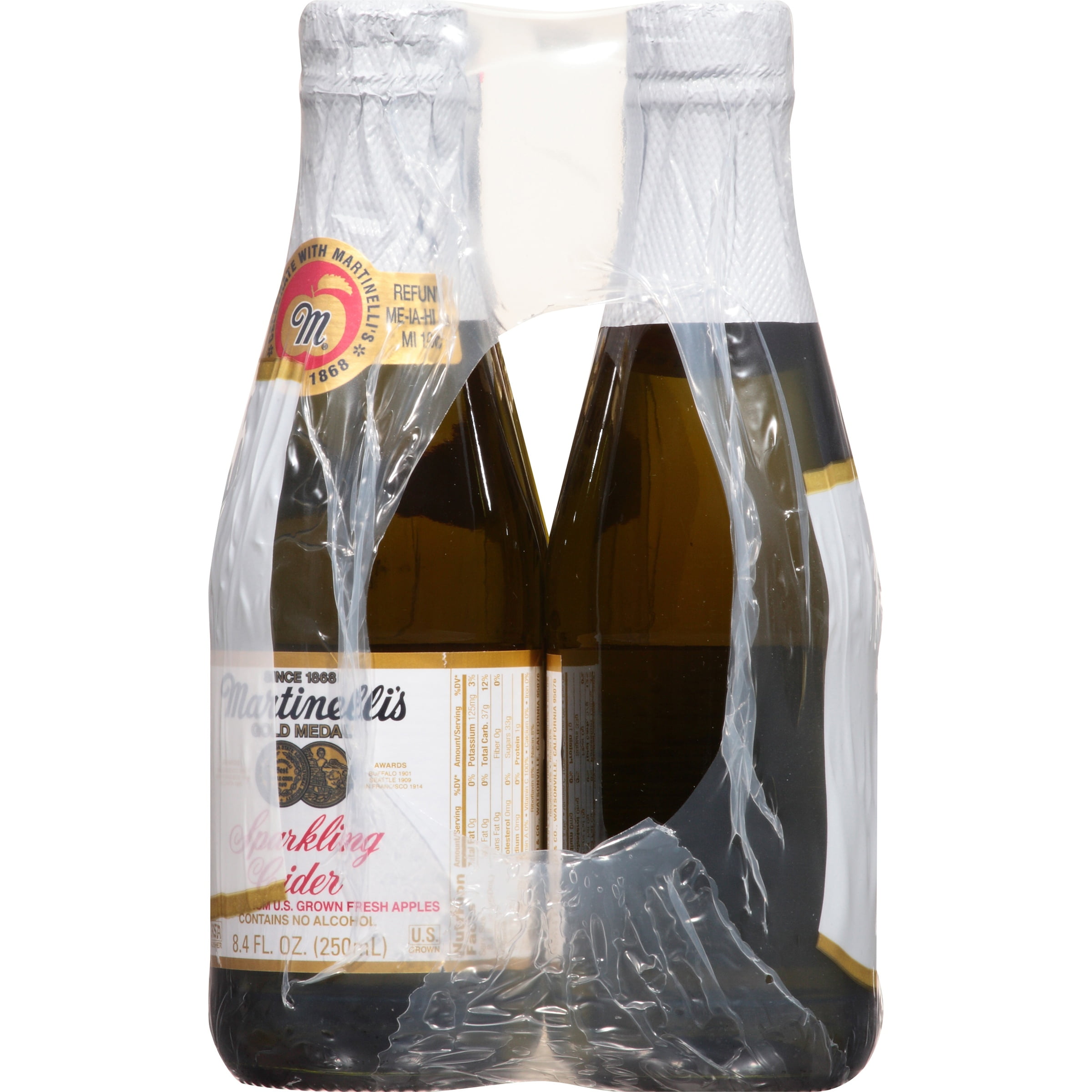 Martinelli S Gold Medal Sparkling Cider 100 Juice From Apple 8 4 Fl Oz 6 Count Walmart Com Walmart Com