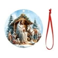 thumbnail image 2 of AuroraX Wooden Nativity Scene Sets for Christmas Decor,The Birth of Jesus Classic Hanging Ornament Holiday Indoor Religious Decor, 2 of 9