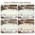thumbnail image 7 of ODIKA 8'x10' Washable Area Rug Purple Fuzzy Botanical Sprigs Circle Delicate Vine Border Frame for King Size Bedroom Under Bed, Master Suite, Non-Shedding, Easy Care, 7 of 7