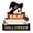 E Black, variant on Halloween Decor, Vintage Halloween Decorations, Halloween Tiered Tray Decor, Halloween Shelf Decor, 3D Wooden Stacked Tabletop Sign with Glowing Pumpkin Accent, 6X6X1 Inch