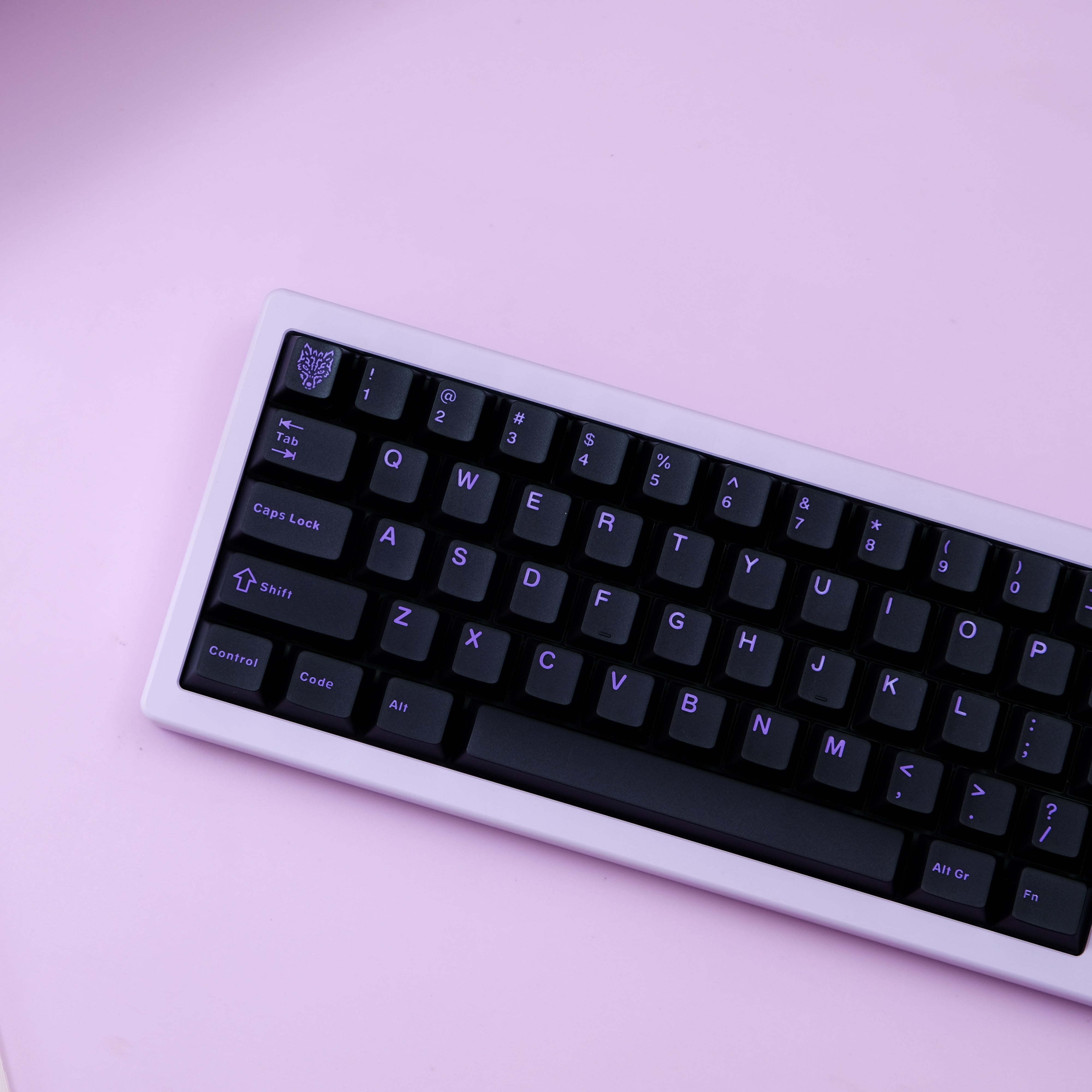 MiFuny Two Colors Cherry Profile Keycaps114 Key ABS Purple Semi Transparent Keycap Mechanical Keyboard Keycap Game Office Keycap Gift
