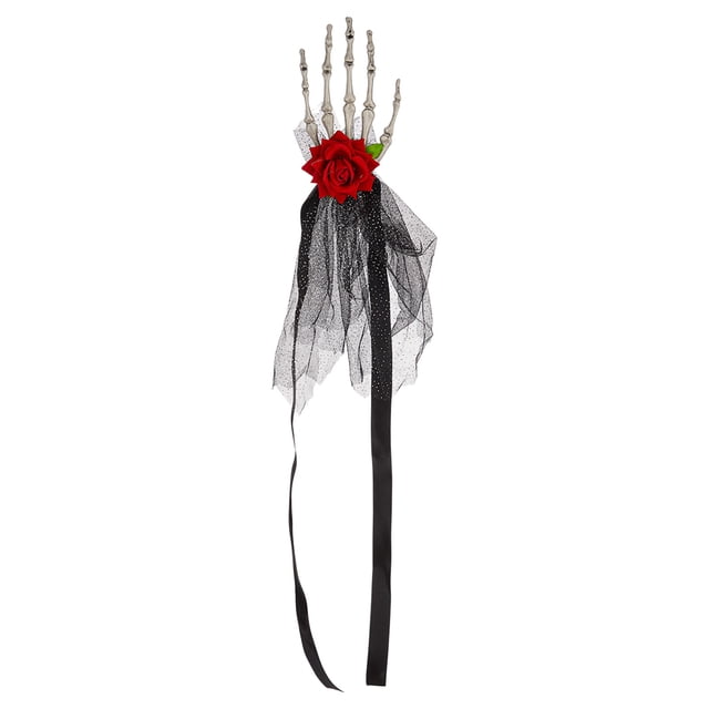 Mom's Best Pinzas para el cabello con forma de hueso de bruja para fiesta de Halloween con rosas, Día de los Muertos