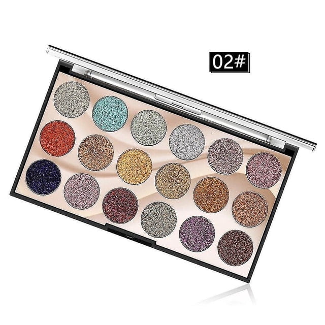 Paleta de sombras de ojos HUOGUO, purpurina, lentejuelas, impermeable, 18 colores