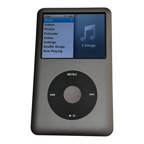 Restored Custom Apple iPod Classic 7th Gen 160GB Black Faceplate /White Clickwheel + 1 YR CPS Warranty