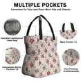 thumbnail image 3 of Pioneer Flower Floral Print Pattern Drawstring Lunch Bag Women - Drawstring Lunch Bag Insulated for Work Office - Stain-Resistant Large Lunchbags for Women with Multi-Pockets, 3 of 6