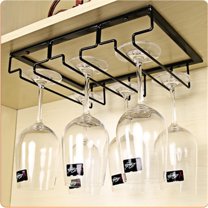 Tunhigl Upside Down Wine Glass Holder - Hanging Wine Cup Rack for Kitchen Cabinet, Perfect for Highball & Stemware, Easy Installation, Space-Saving Storage Solution