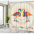 thumbnail image 5 of Ambesonne Flamingo Shower Curtain, Valentines Funky Birds, 69"Wx84"L, Multicolor, 5 of 5